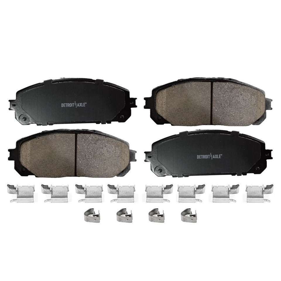 Pastillas de freno delanteras de cerámica con hardware para Jeep Cherokee 2014 2015 pistones dobles Foto 3 de 4