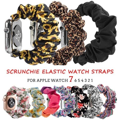Scrunchie Elastic iWatch Strap Watchband For Apple Watch Series 7 45 41mm 654321