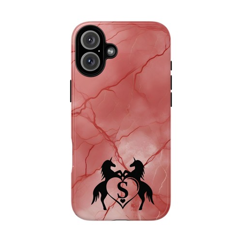 Pink Marble Phone Case For iPhone and Samsung Custom Unicorn Monogram - Picture 7 of 114