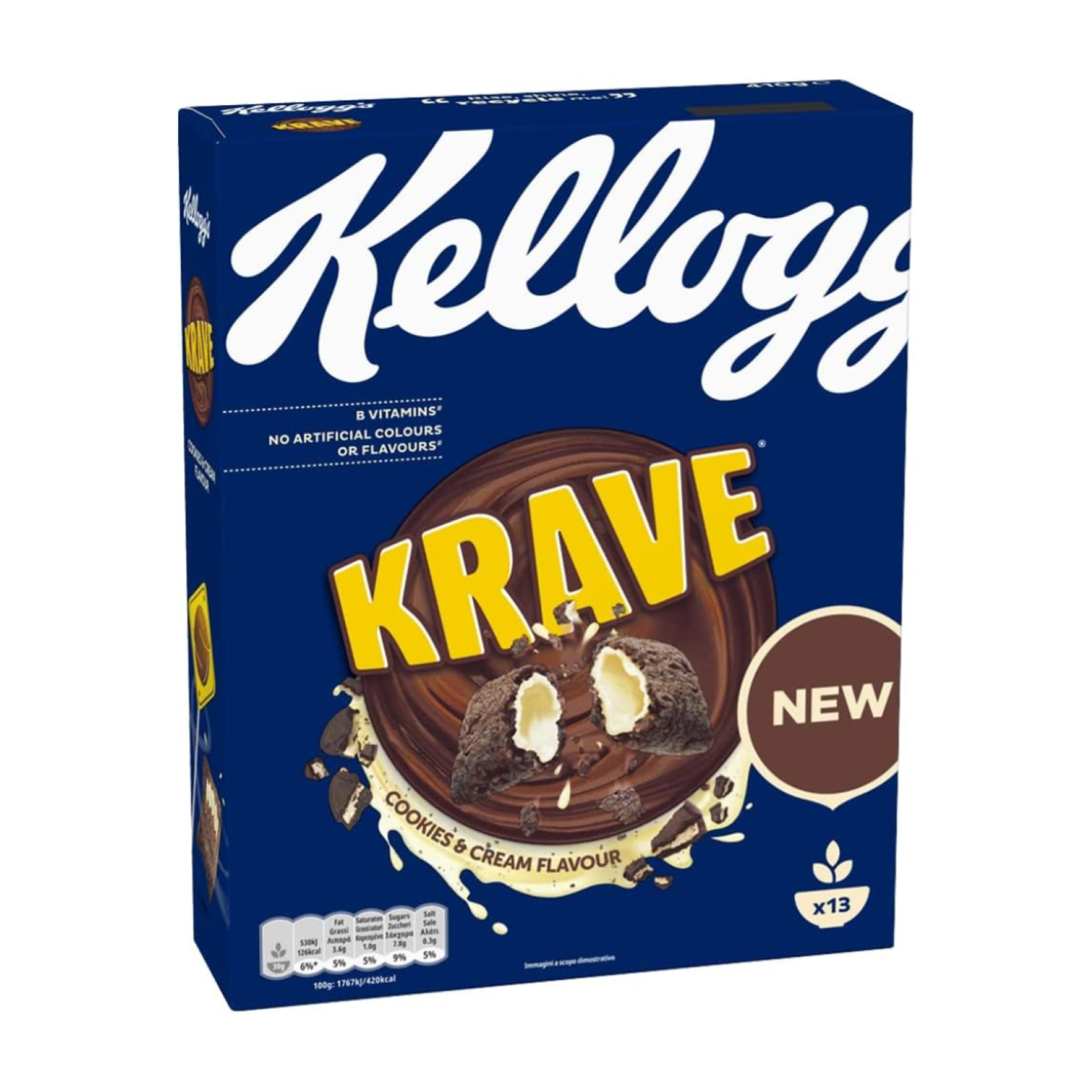Cereali Kellogg's Cookies & Cream Krave Cereali con Crema Biscotto 410 g