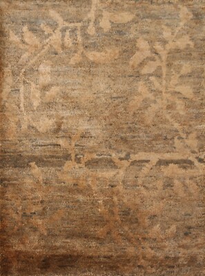 Floral Moroccan 5x6 Indian Rug Handmade Modern Oriental Carpet