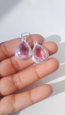 Silver Twist Kunzite Pendants Silver Twist Kunzite Pendants