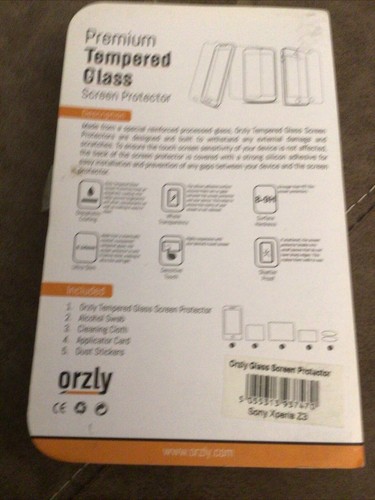 Orzly Clear Premium Tempered Glass Screen Protector For Sony Xperia Z3 - Picture 2 of 3