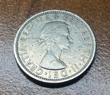 1966 UK Great Britain 2 Shillings Coin KM#906 Good Condition Circulated