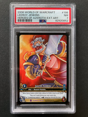 PSA 7 Leeroy Jenkins Extended Art 2006 WoW TCG Heroes of Azeroth 198/361 - Picture 1 of 2
