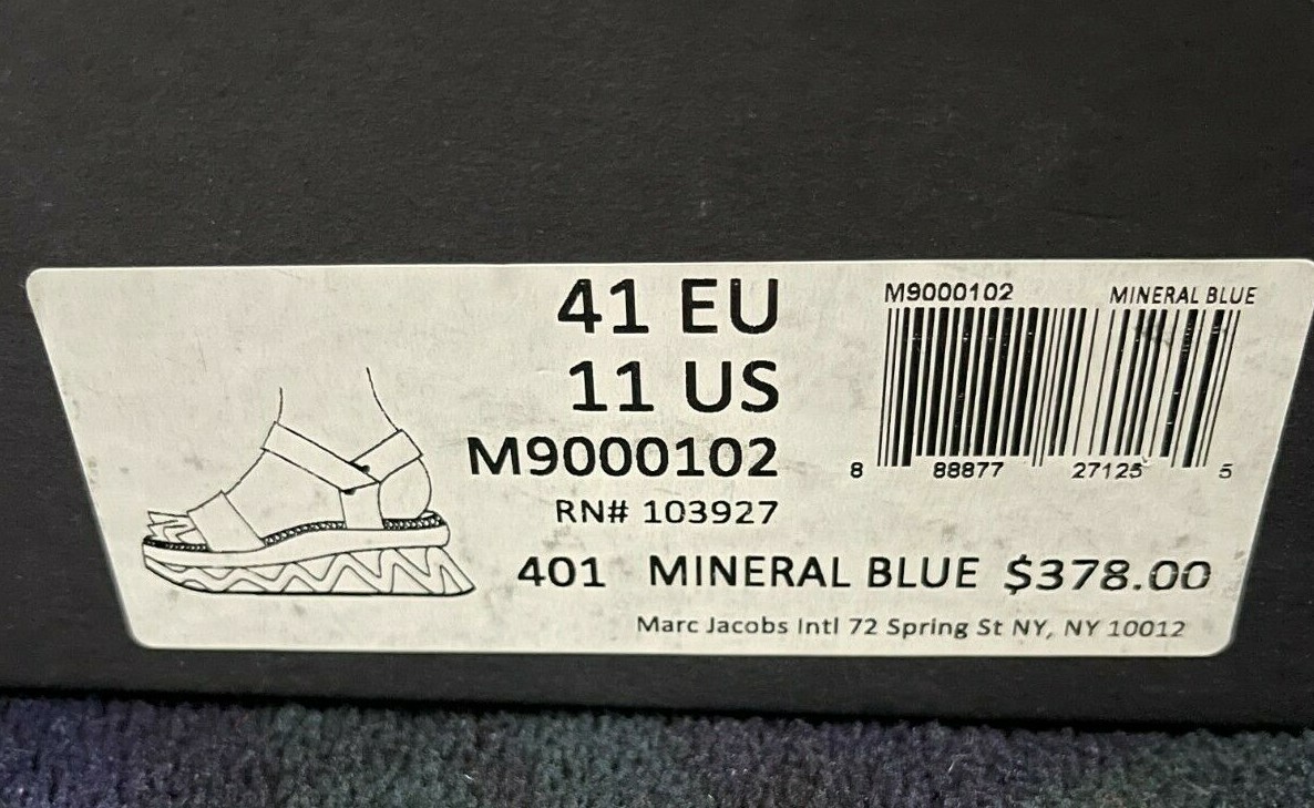 m＊m MARC BY MARC JACOBS Womens Mineral blue wave Platform Shoes Sz 11