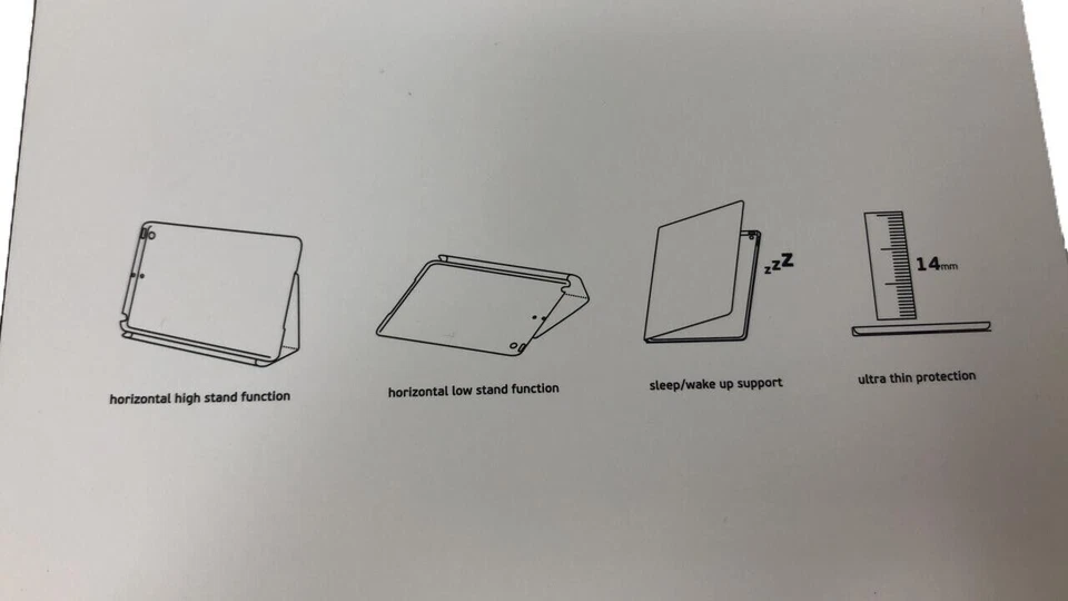 Funda Gris Flexible Folio Soporte Bajo para Apple iPad Air 5ta Generación 9.7" Estuche Libro Foto 3 de 4