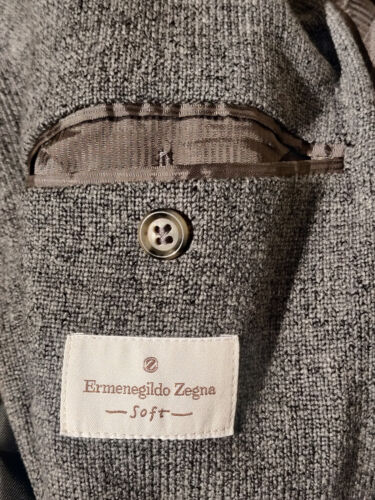 Ermenegildo Zegna Couture Herren Wolle/Kaschmir Grau Jacke Größe EU52 Neuwertig! - Bild 6 von 8