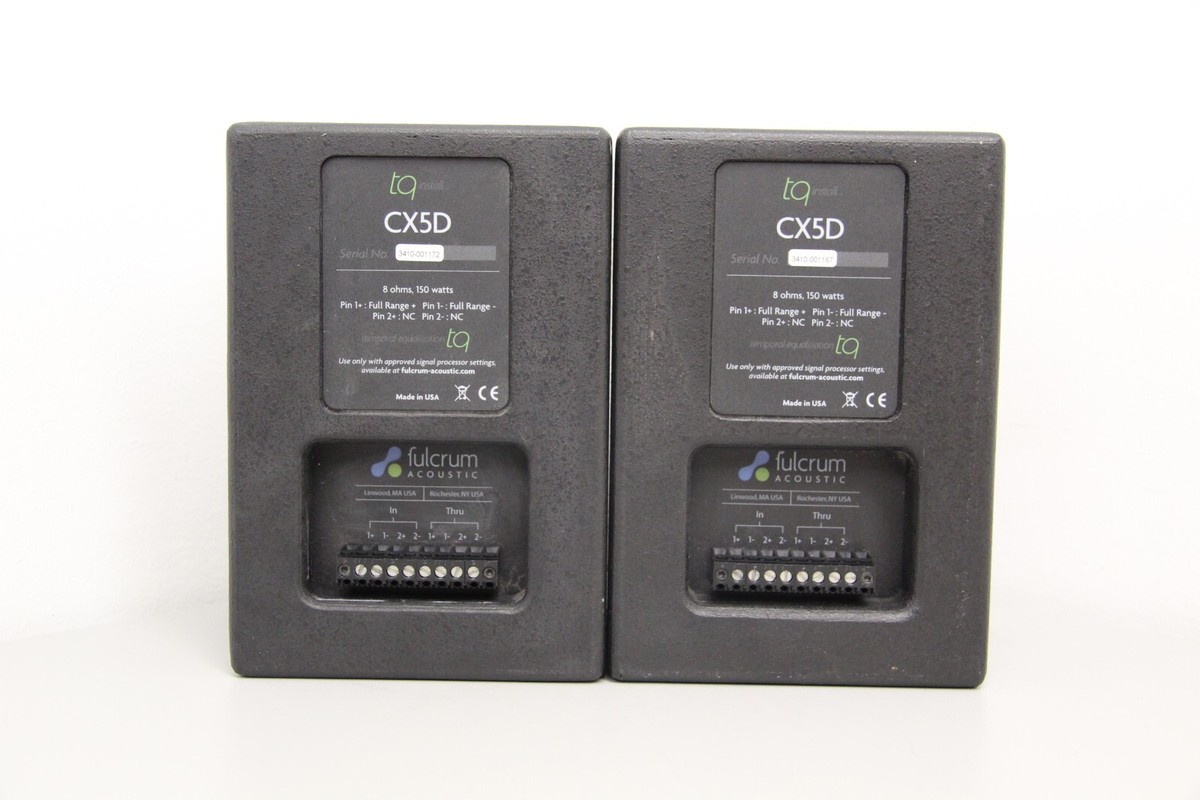 Pair Of Fulcrum Acoustic CX5D 5” Coaxial Loudspeakers Black 8 OHMs