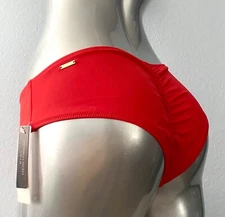 Victorias Secret Nwt Red Ruched Back Sexy Cheeky Swim Bikini Bottom