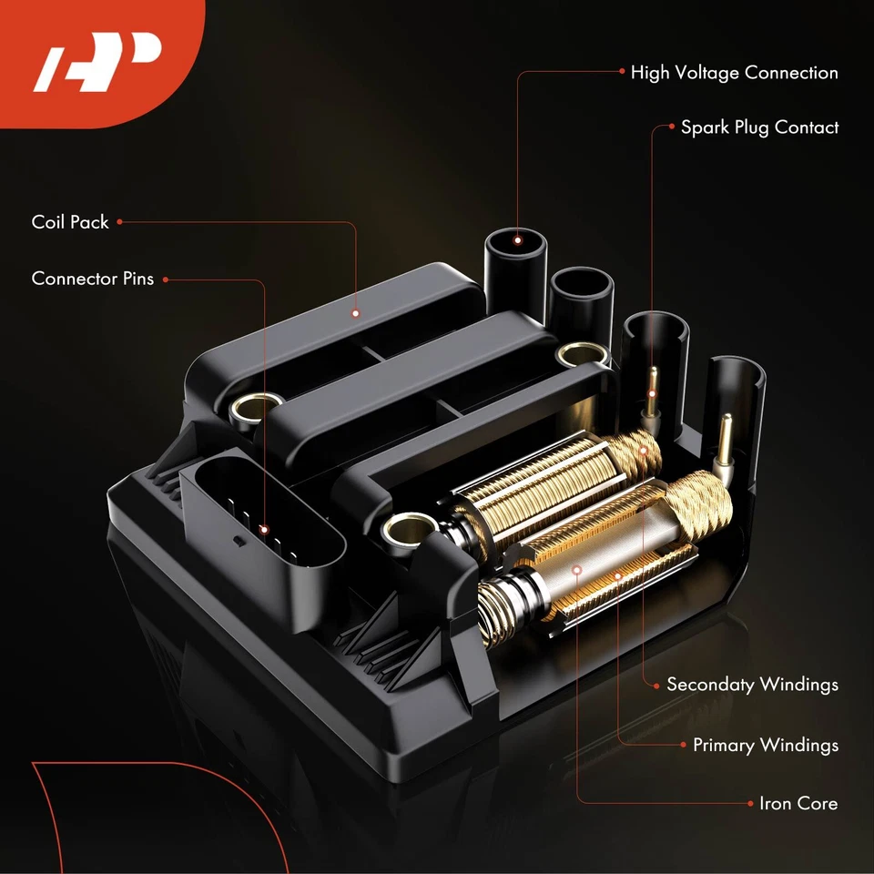 A-Premium Ignition Coil Pack for Toyota Previa 1991 1992-1997 L4 2.4L 9091902200 - Image 4 of 4