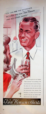 1941 Van Heusen Shirts Vintage 40s Print Ad See the Difference 