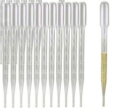Pipette, 10 Pieces 3ml Disposable Clear Plastic Transfer Pipettes Droppers