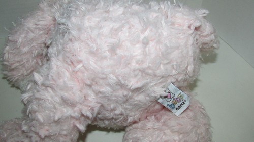 Baby Ganz Bellifuls puppy dog plush pink white rattle swirled fur USED - Picture 7 of 11