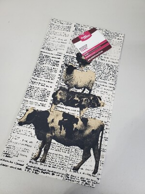 Better Homes Garden Dish Flour Sack Towel Farm Fresh Cow Pig Sheep  Chicken NEW