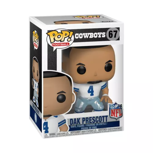Funko POP! NFL Football Dallas Cowboys Dak Prescott Figure #67 +Protector
