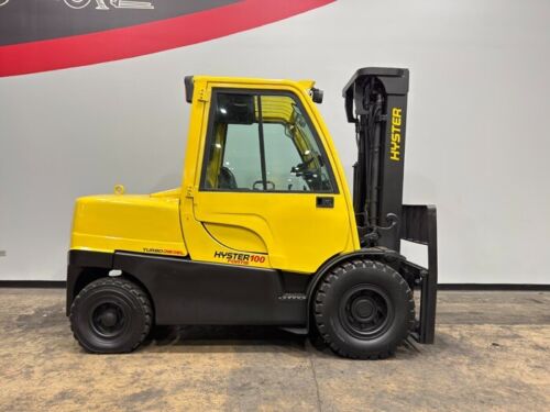 2009 HYSTER H100FT 3 STAGE 10,000LB PNEUMATIC DIESEL FORKLIFT STK 15603 - Picture 4 of 12