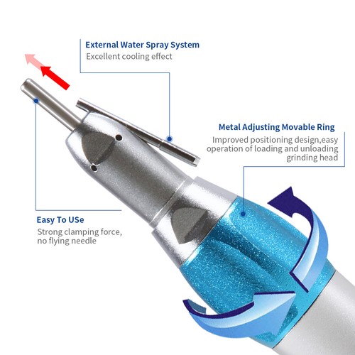Dental Surgical Straight Handpiece 1:1 Nose Cone External Irrigation Pipe E-type - Picture 24 of 24
