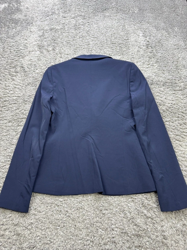 Blazer United Colors Of Benetton Mujer 6 EE. UU. 42 UE Azul Marino Seda Abrigo Deportivo Foto 2 de 4