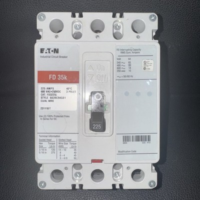 FD3225BP10 FD3225  EATON  225A 3 POLE 35 K IAC 