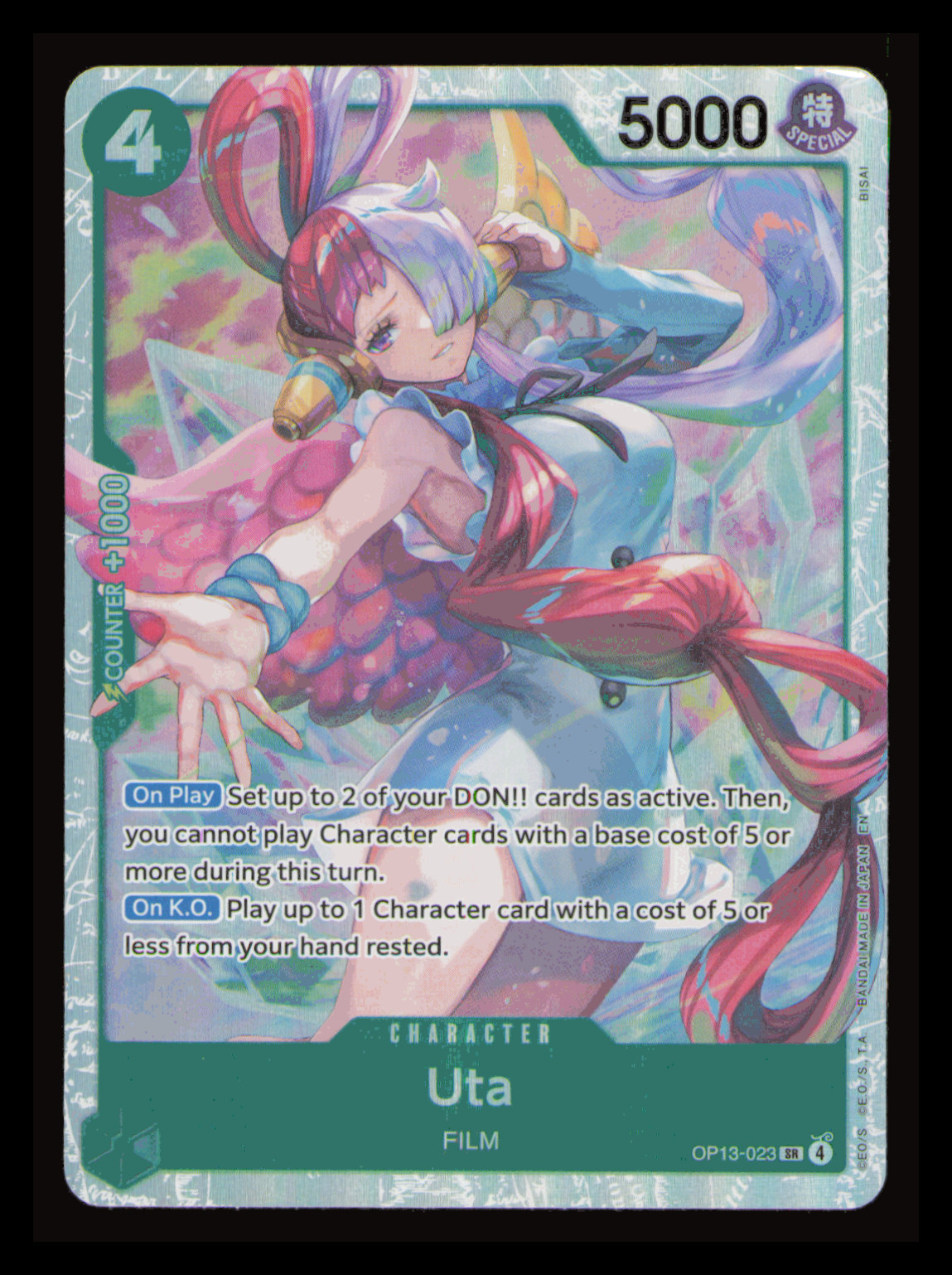 One Piece CCG Uta Carrying On His Will SR Holo Card OP13-023 NM