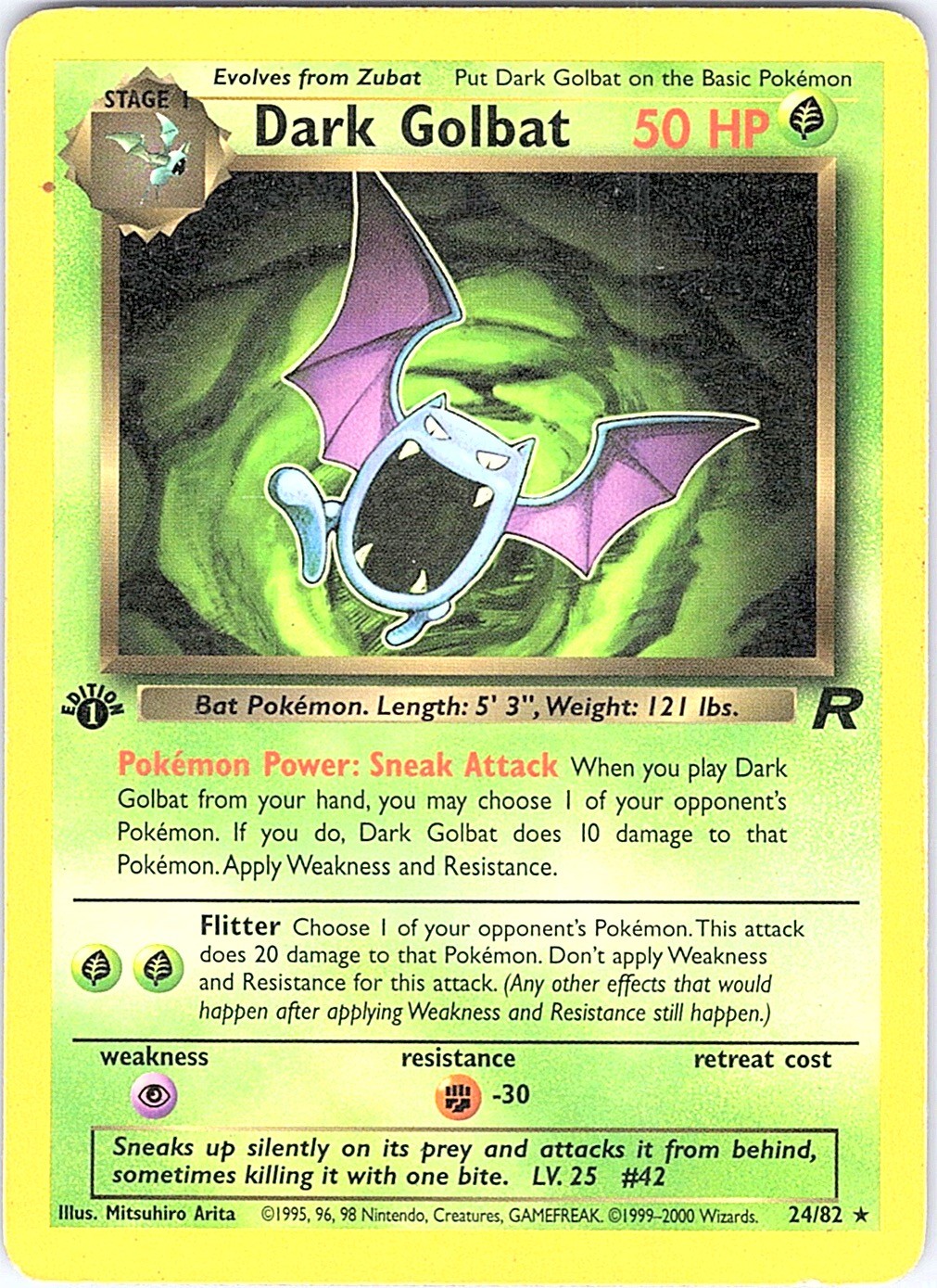 Dark Golbat (24) Unlimited Rare Team Rocket 24/82 MP