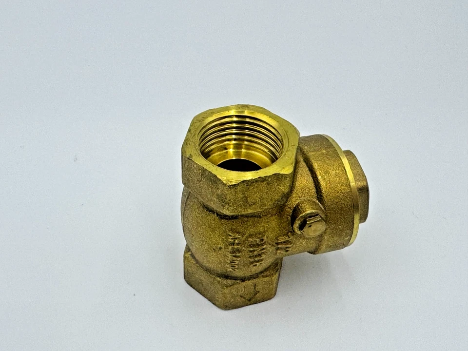 BRASS BRONZE CHECK VALVE 1/2" NPT FLOW SWING GATED - Image 2 of 4
