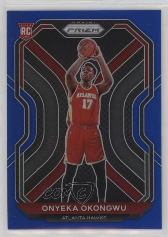 2020-21 Panini Prizm Blue Prizm 183/199 Onyeka Okongwu #260 Rookie RC 0m89