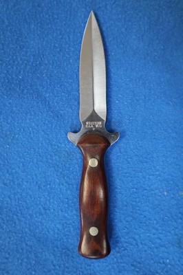 Western USA W75 Double Edge Boot Knife Dagger Fixed Blade W/Sheath