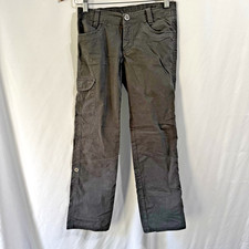 KUHL Girls Pant Cargo Dark Gray Size 10 Hiking Outdoor Nylon Camping Pockets