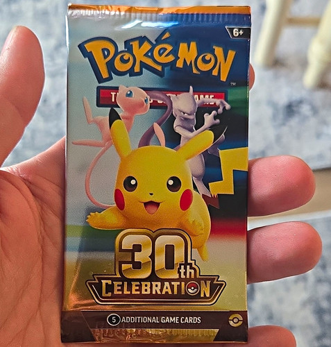Pokémon TCG 30th Celebration Booster Pack 5 Cards English Sealed