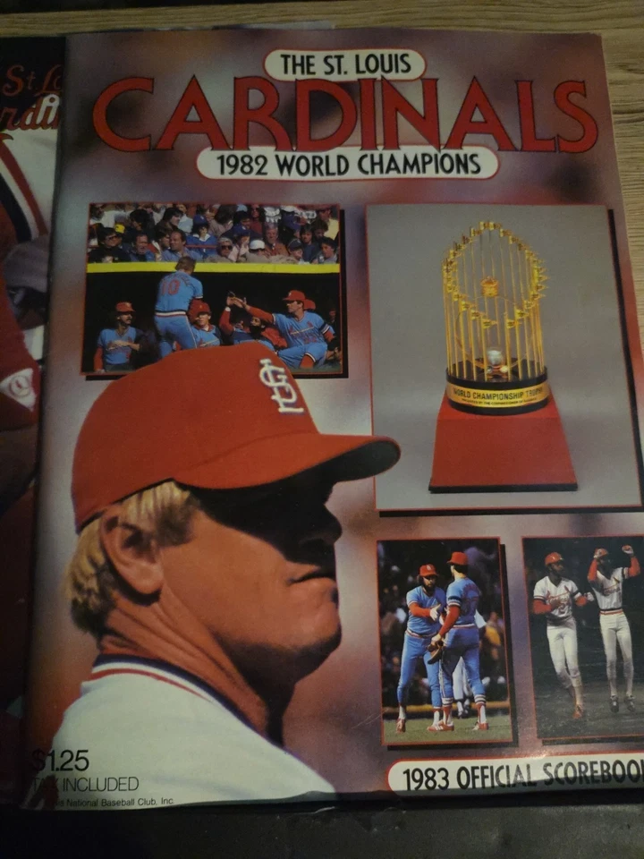 1982~89 LOT OF 8~ST LOUIS CARDNALS OFFICIAL SCOREBOOK SET ~Unscored - Image 4 of 4