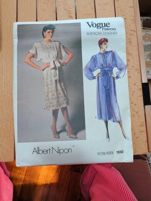 Vtg Vogue Patterns American Designer Albert Nipon Pattern 1692 Size 12 Uncut