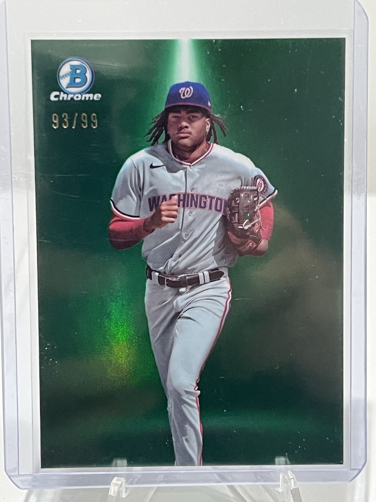 2024 Bowman James Wood Green Spotlight 93/99 Nationals Case Hit