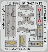 MW22 Eduard FE1556 MIG-21F-13 Seatbelts Steel 1/48 Zoom Set For Eduard