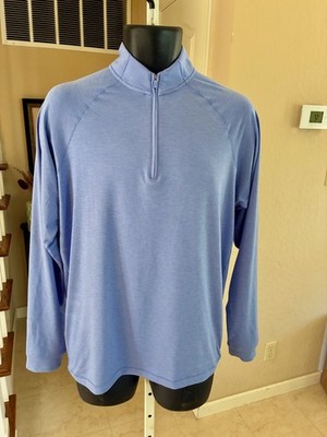 johnnie-O Freeborne Performance 1/4 Zip Pullover JMKO3620 Light Blue Stretch S