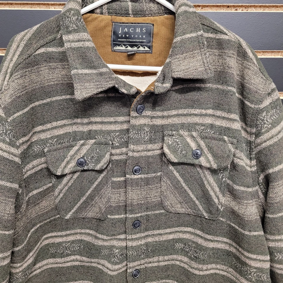 Chaqueta chamarra de vaquero de franela azteca occidental de Jachs New York para hombre XL Foto 2 de 4