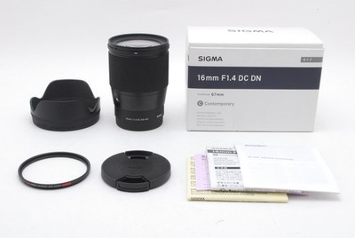 [UNUSED in Box] SIGMA 16mm F/1.4 DC DN Contemporary  Lens for Sony E Mount JAPAN