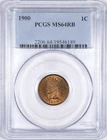 1900 PCGS MS64RB Indian Head Penny Cent Uncirculated Red Brown
