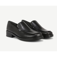 Franco Sarto Bocca slip on loafer Black Leather Womens 8.5W