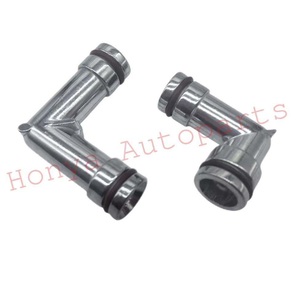 Set x2 Aluminum Heater Hose Elbows FOR Chevy Pontiac Buick 3.8L Upper &Lower - Image 3 of 4