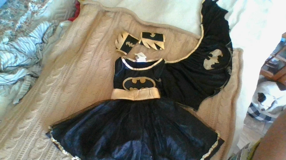 Vestido Tutú Batgirl con Capa y Brazaletes Talla S Rubíes Disfraz Halloween 4-6 Años Foto 3 de 4