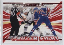 2024 Credentials Frozen Fight Red 141/149 Anze Kopitar Leon Draisaitl #KD 1se3