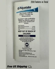 Aquatabs 49mg Water Purification 200 Tablets in Total