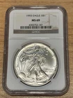 1993 $1 American Silver Eagle - NGC MS69 Brown Label