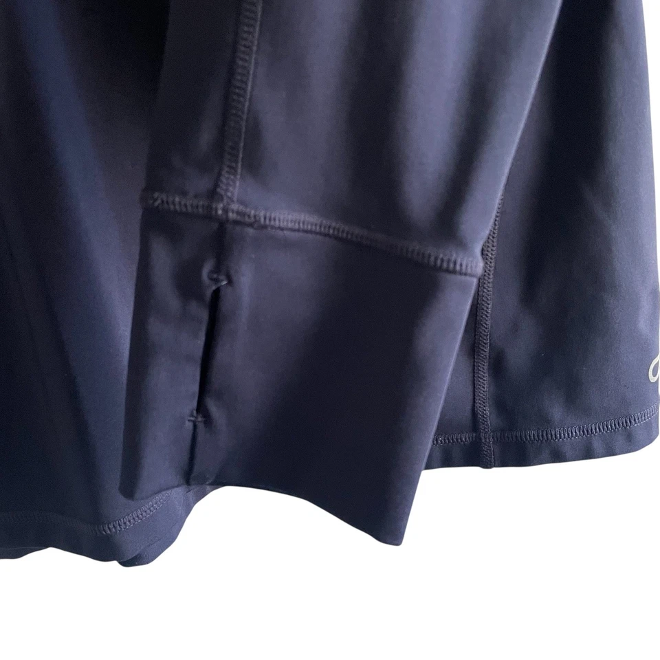 Top pulóver de manga larga con cremallera azul marino GapFit para mujer XL agujeros para los pulgares Foto 4 de 4