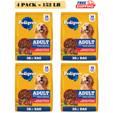 4 Packs, Pedigree® Complete Nutrition Adult Dry Dog Food Steak & Vegetables 38Lb 0.50 per pound