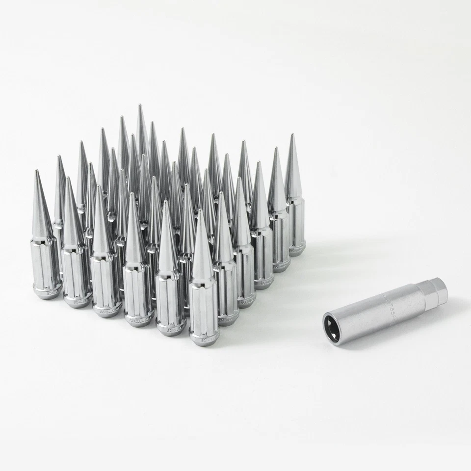 Набор зажимных гаек Gorilla Spike M14-2.0 хром 32 зажима и один 1378SPK-KEY - Изображение 2 из 4