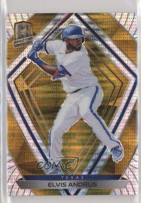 2020 Panini Chronicles Spectra Gold Prizm 10/10 Elvis Andrus #48 uk2