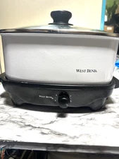 🍳🍽️West  Bend 5 Qt Slow Cooker Crockpot & Griddle w/ 5 Settings, Vintage  🍳🍽